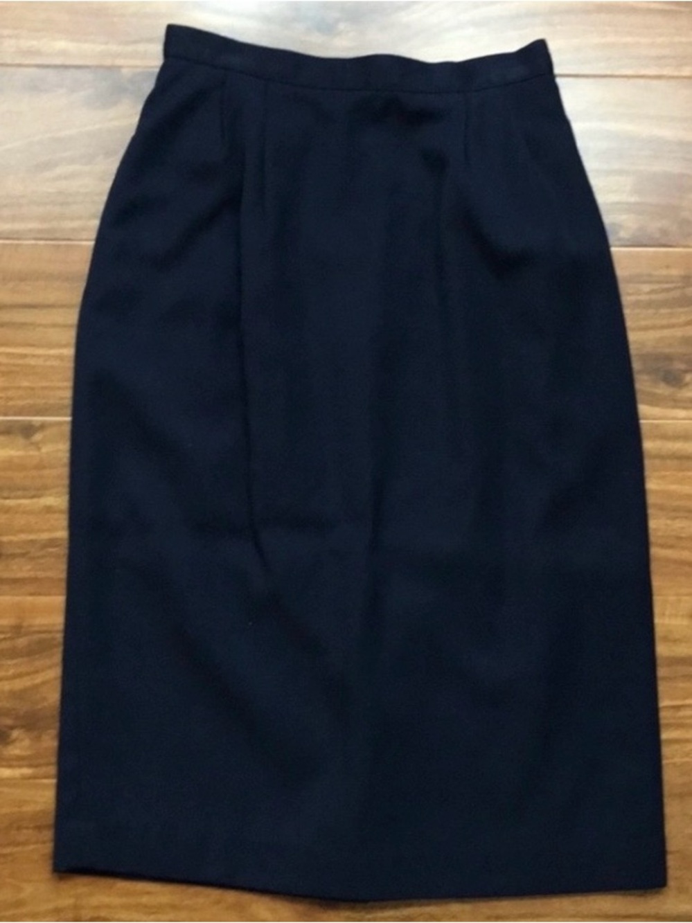 Vintage Women's Navy High Waist A Line Pencil Skirt Size 4 Career Preppy Classic